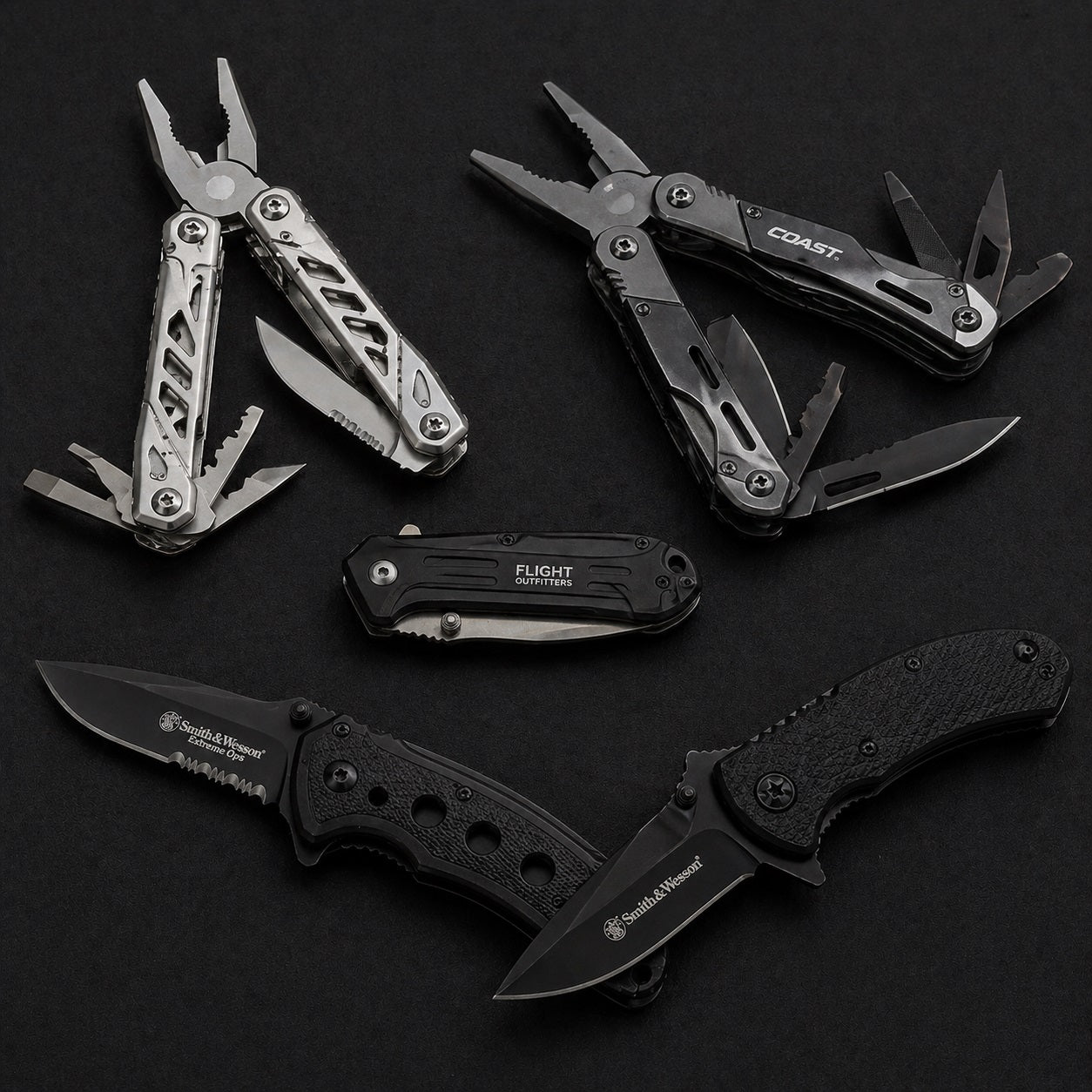 AI Generated Multi Tools and Knifes Collection Image