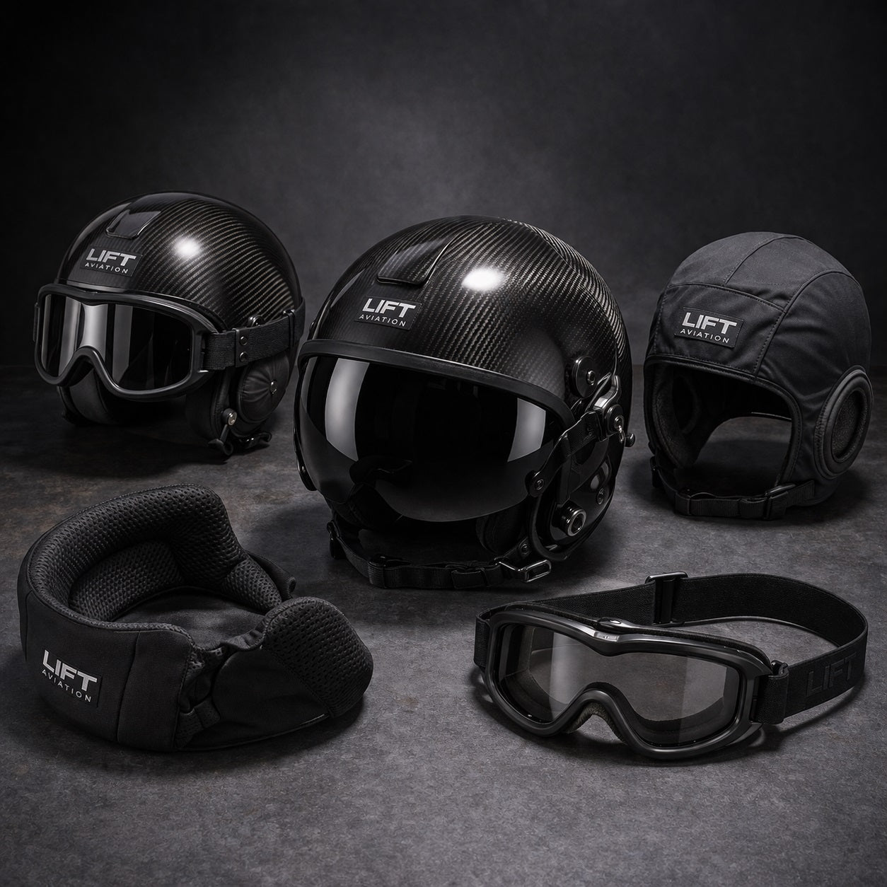 AI Generated Pilot Helmets Collection Image
