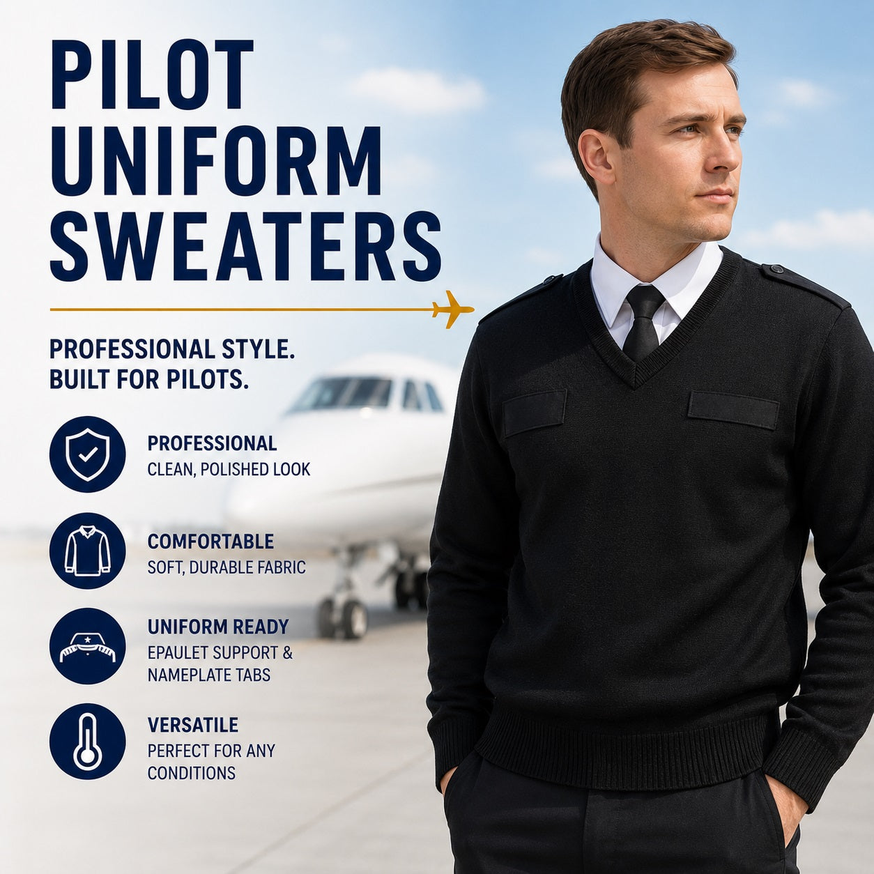 AI Generated Pilot Uniform Sweaters Collection Image 