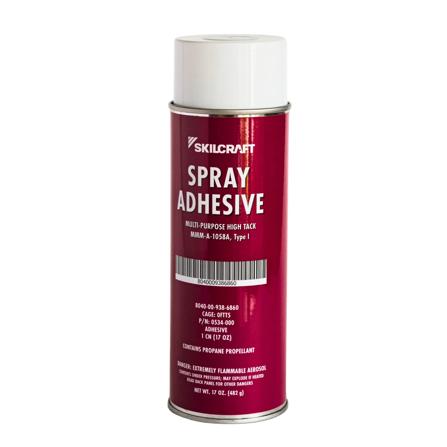 SKILCRAFT Aerosol Spray Adhesive – 17oz Can, High Tack Adhesive