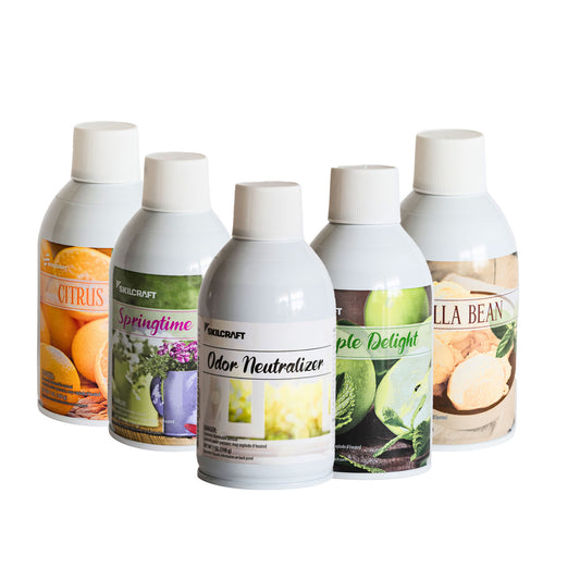 All SKILCRAFT Meter Mist 7oz Air Freshener Refill Scents – Group of Cans