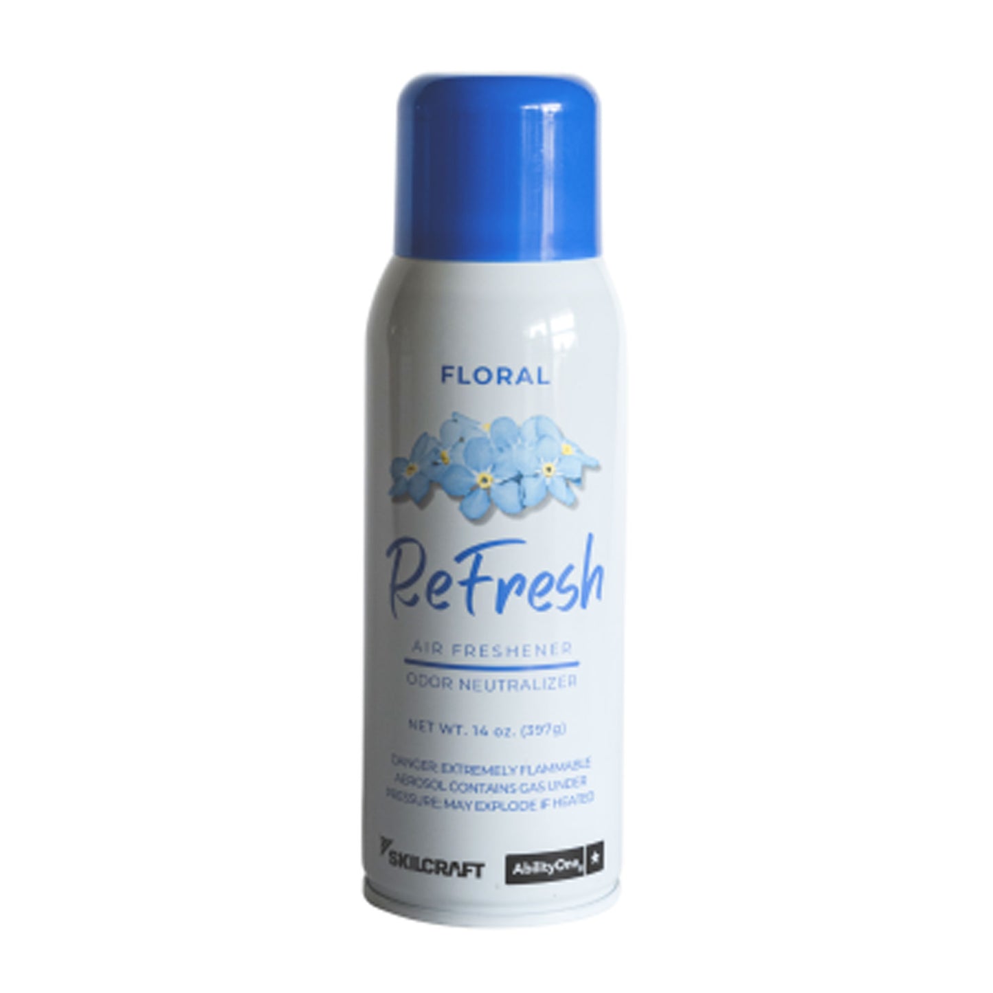 SKILCRAFT ReFresh Floral Air Freshener 14 oz aerosol can - Front View