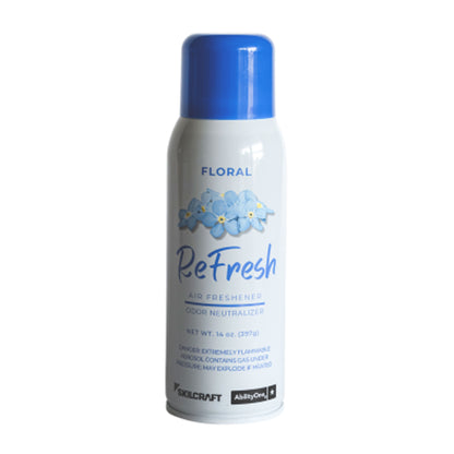 SKILCRAFT ReFresh Floral Air Freshener 14 oz aerosol can - Front View