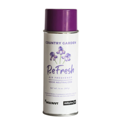 SKILCRAFT ReFresh Country Garden Air Freshener 14 oz aerosol can - Front View