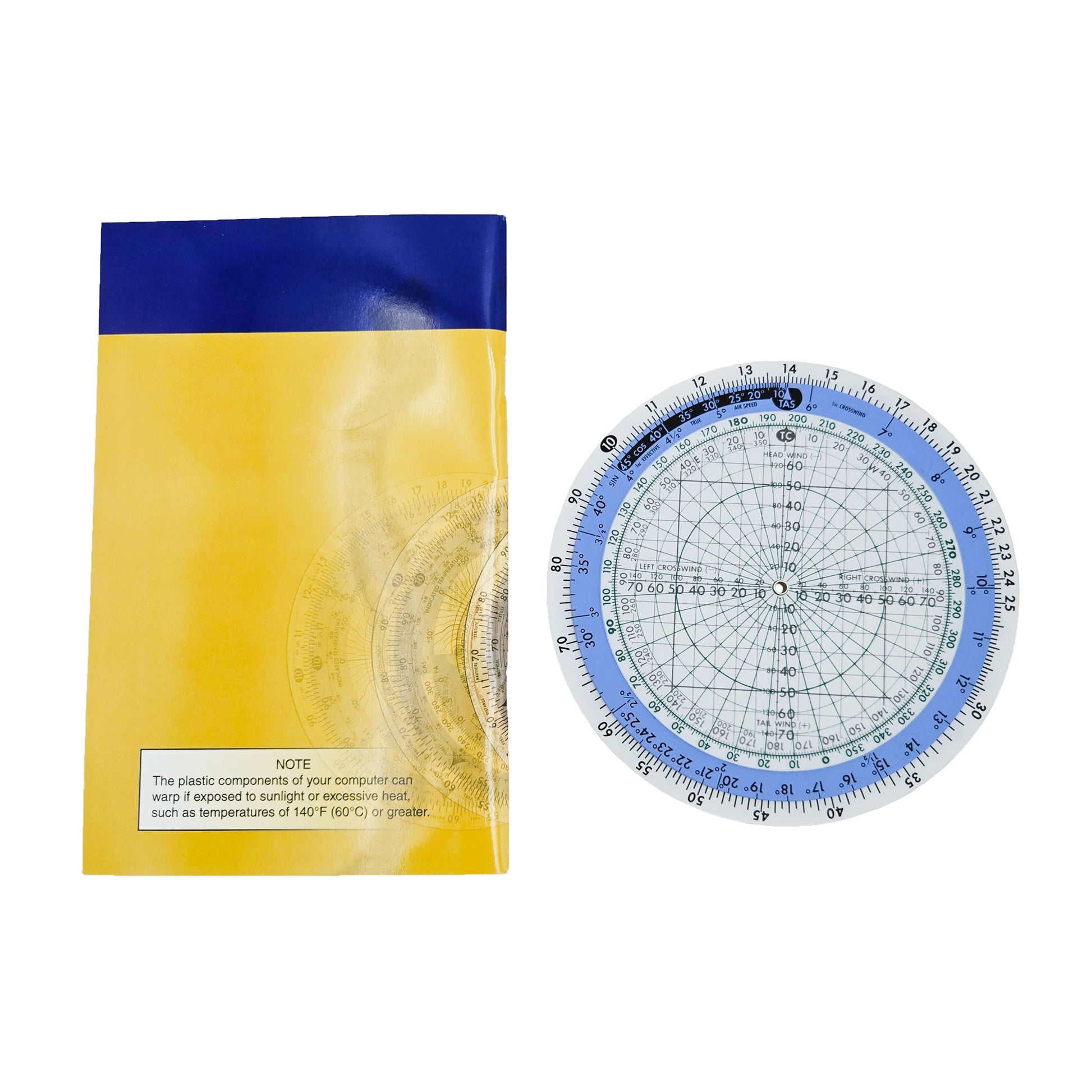 Jeppesen CR-3 Circular Flight Computer – Full Back Layout with Conversion Scales