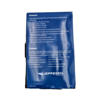 Jeppesen VFR Tri-Fold Kneeboard – Back View with Packaging Insert