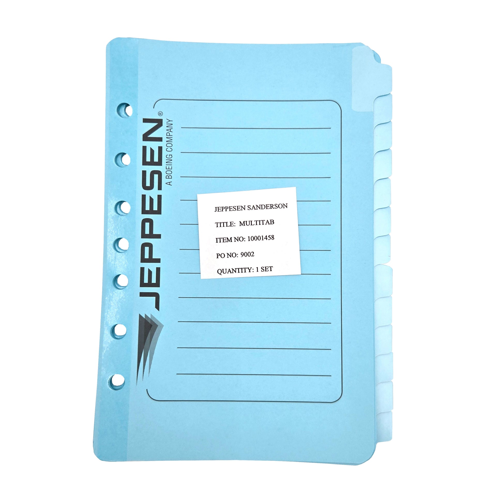 Jeppesen Multitabs Set of 13 – Unpackaged with Product Label