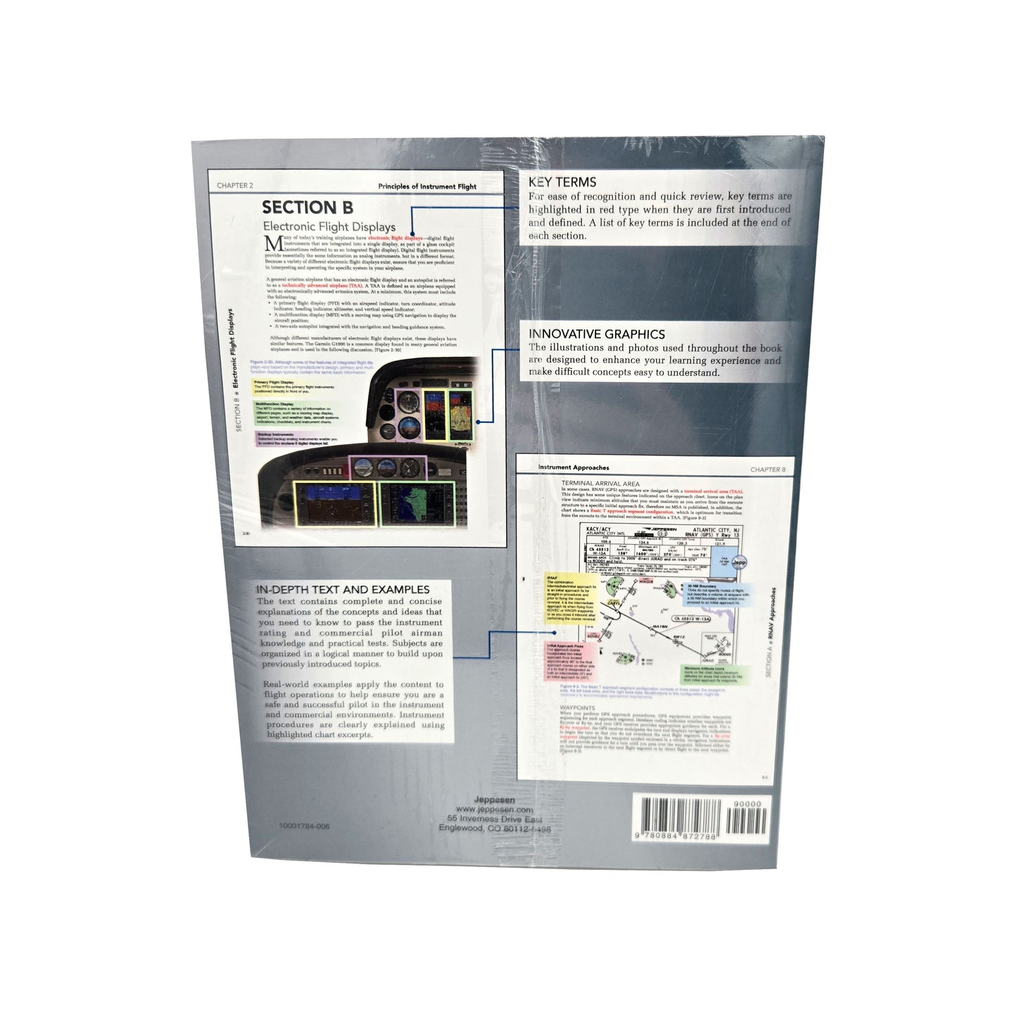 Jeppesen Instrument / Commercial Textbook – Back Cover with Summary and ISBN