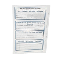 Jeppesen Instrument Commercial Record Folder – Training Record Overview