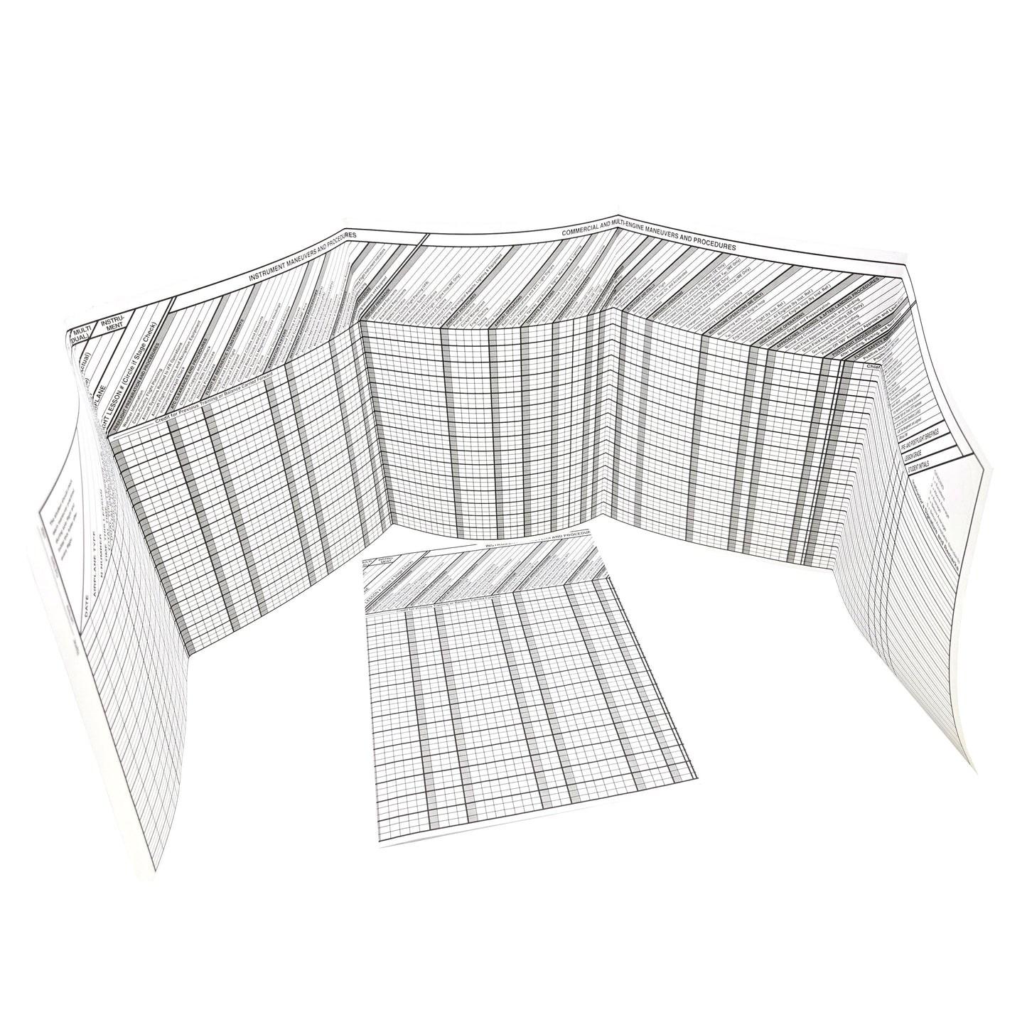 Jeppesen Instrument Commercial Record Folder – Open View Showing Training Sections