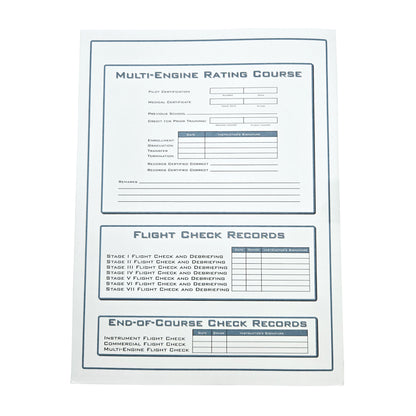 Jeppesen Instrument Commercial Record Folder – Back Cover with Additional Info