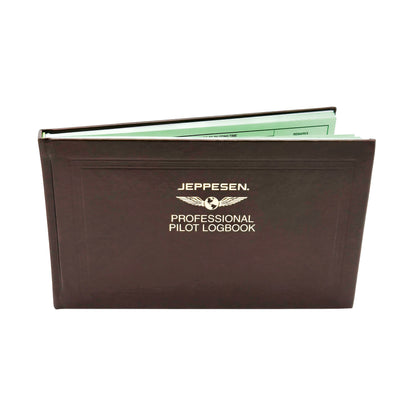 Jeppesen Professional Pilot Logbook front cover - P/N 10001795 | JS506055, premium flight record book for pilots