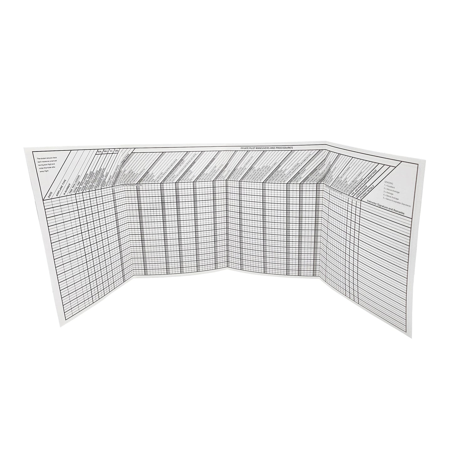 Jeppesen Private Pilot Record Folder – Open View Showing Training Sections