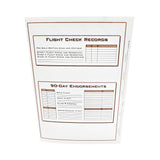 Jeppesen Private Pilot Record Folder – Flight Lesson Tracking Page