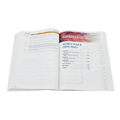 Jeppesen Aviation History Textbook – Open View Displaying Interior Pages and Illustrations