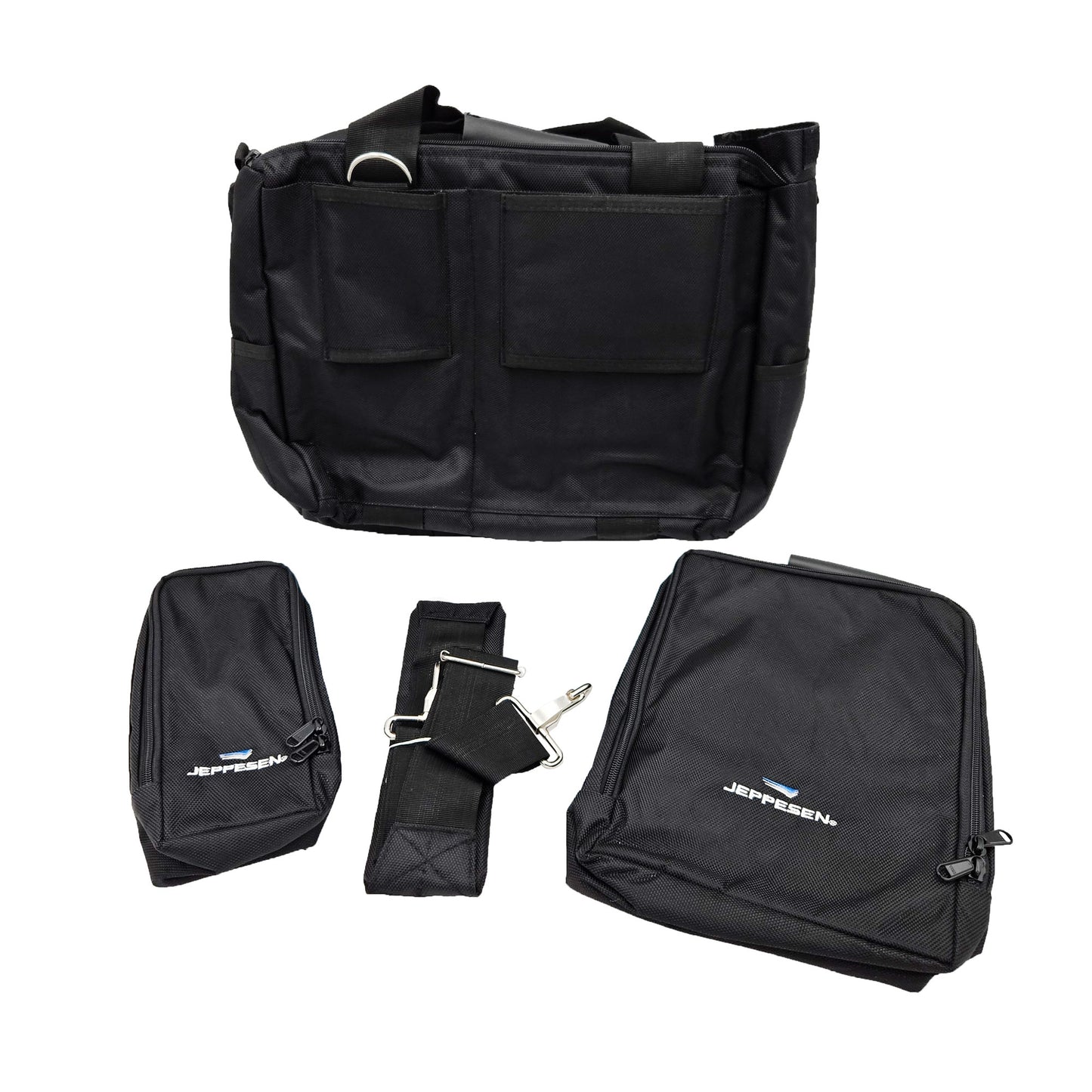 Jeppesen Aviator Pilot Bag – Separated View Showing Individual Storage Components