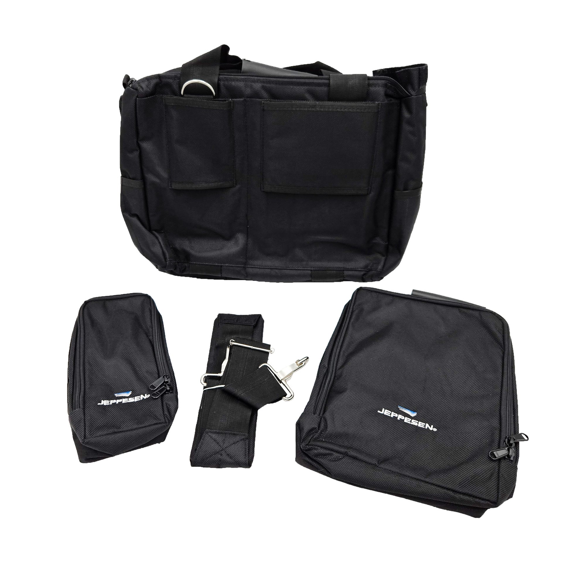 Jeppesen Aviator Pilot Bag – Separated View Showing Individual Storage Components