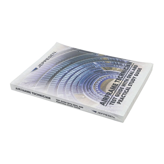 Jeppesen A&P Airframe Test Guide – Angled View Showing Spine and Thickness