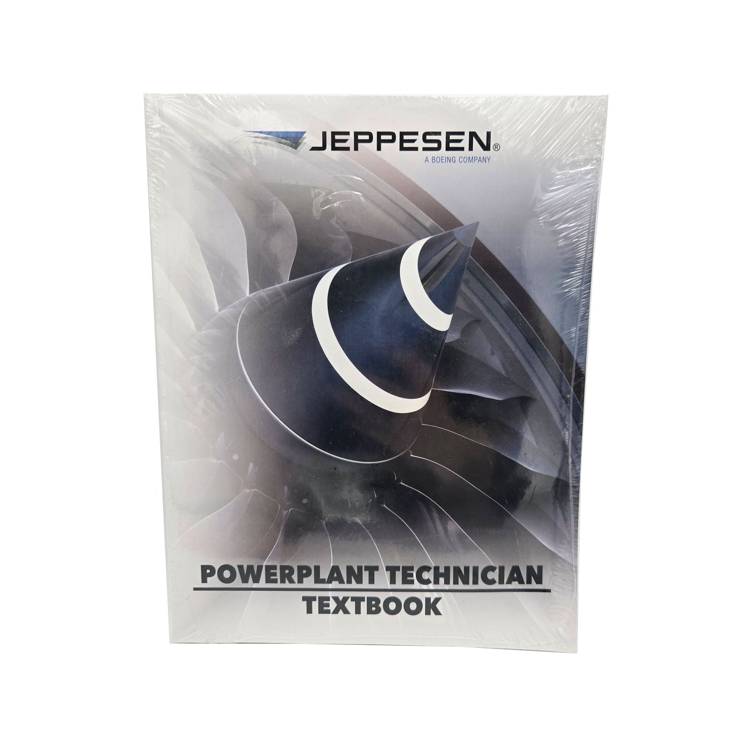 Jeppesen A&P Technician Powerplant Textbook – Front Cover with Title and Engine Diagram