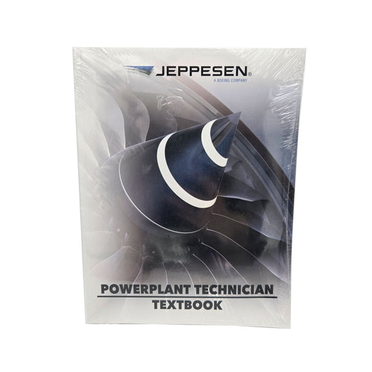 Jeppesen A&P Technician Powerplant Textbook – Front Cover with Title and Engine Diagram