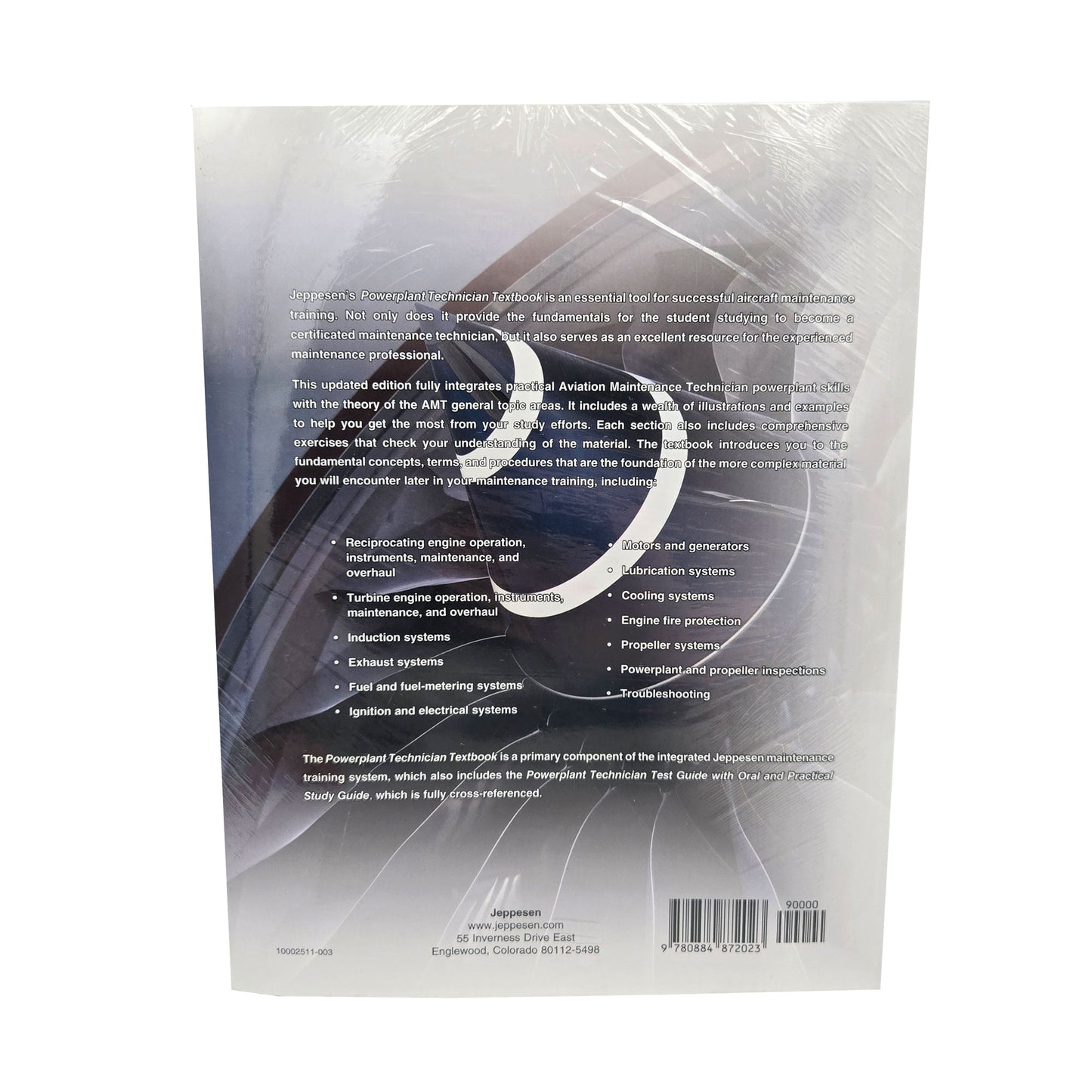 Jeppesen A&P Technician Powerplant Textbook – Back Cover Featuring Summary and ISBN