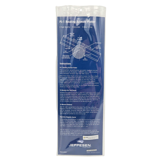 Jeppesen PJ-1 Rotating Azimuth Plotter – Back View Showing Directional Scale