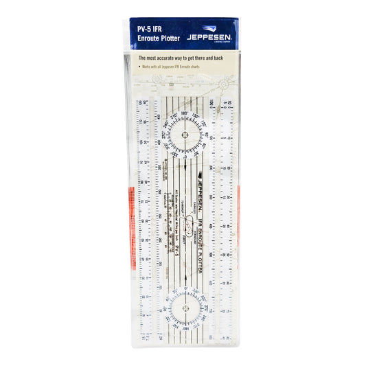 Jeppesen IFR Enroute Plotter – Front View Showing Transparent Grid and Markings