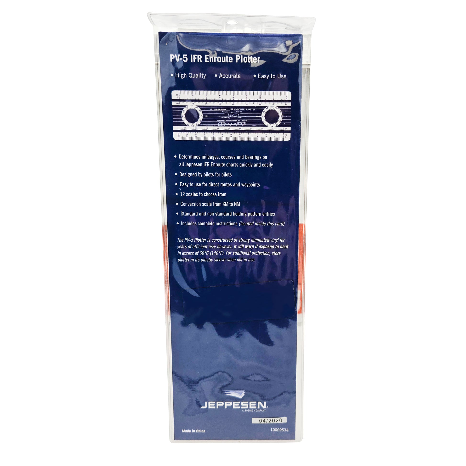 Jeppesen IFR Enroute Plotter – Back View Highlighting Scale and Design Details