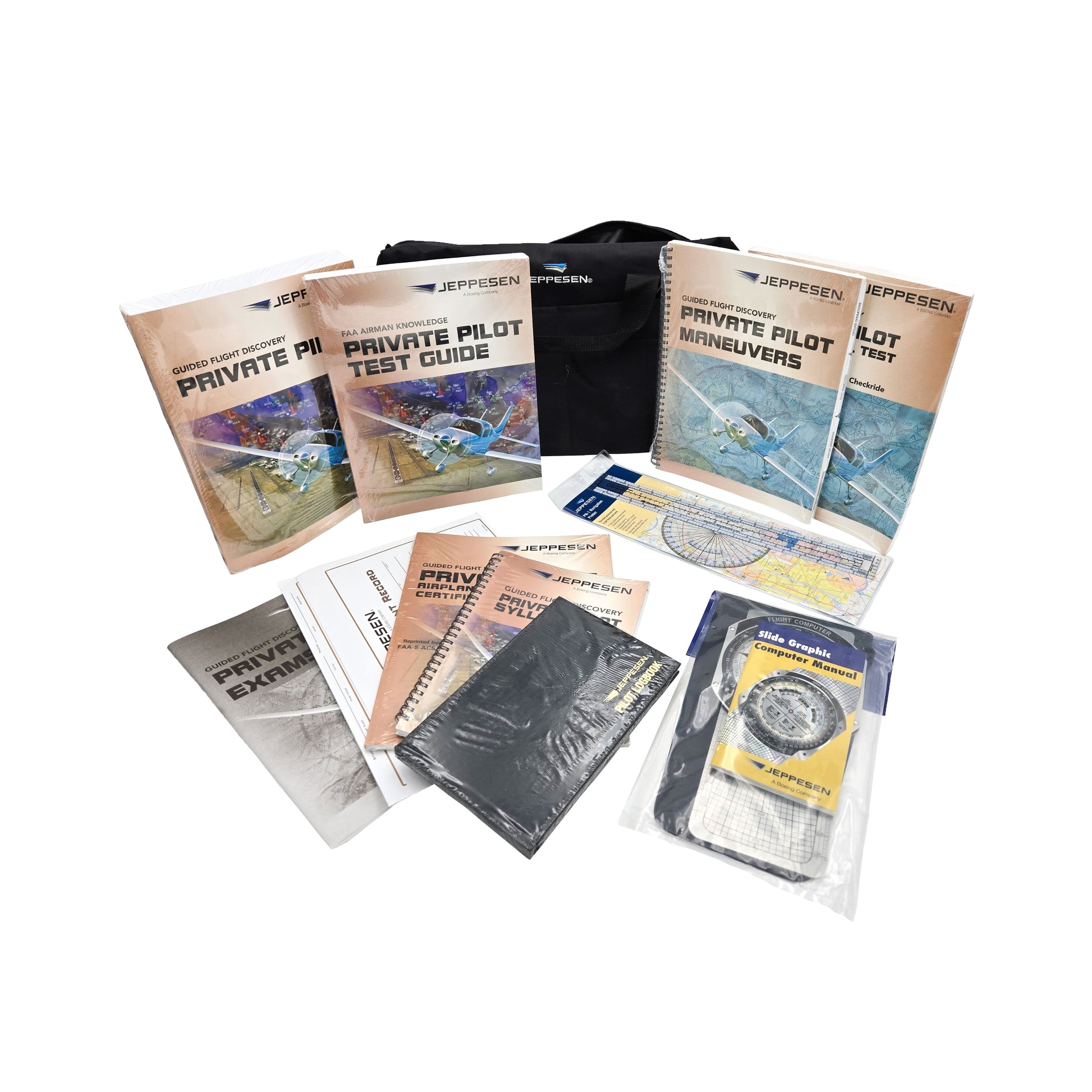 Jeppesen Private Pilot Kit Part 141 – Complete Kit Display with Materials and Supplies