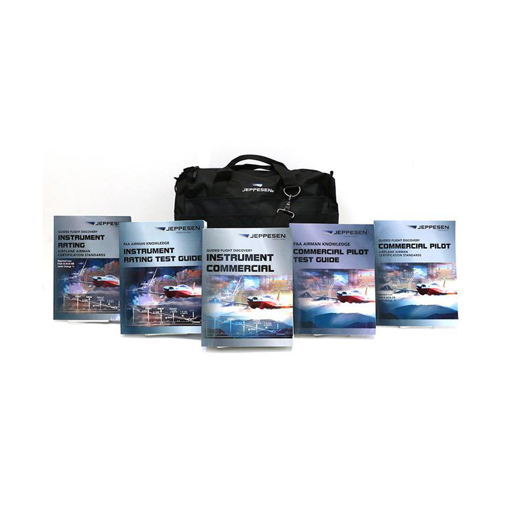 Jeppesen Instrument/Commercial Part 61 Kit – Includes Textbooks, FAA Test Guides, ACS Standards & Student Bag (PN 10011888)