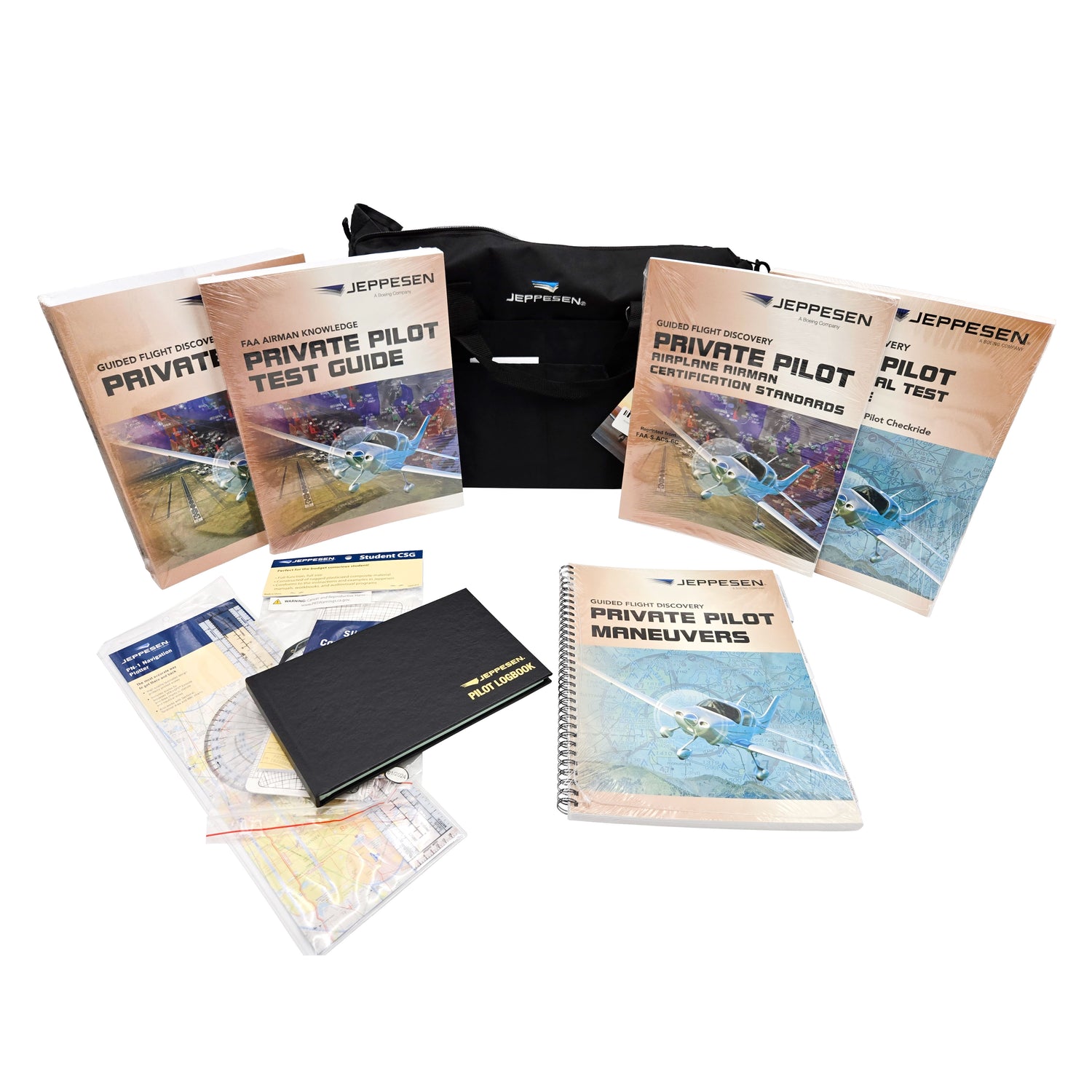Jeppesen Private Pilot Kit Part 61 – Complete Kit Display with All Materials"