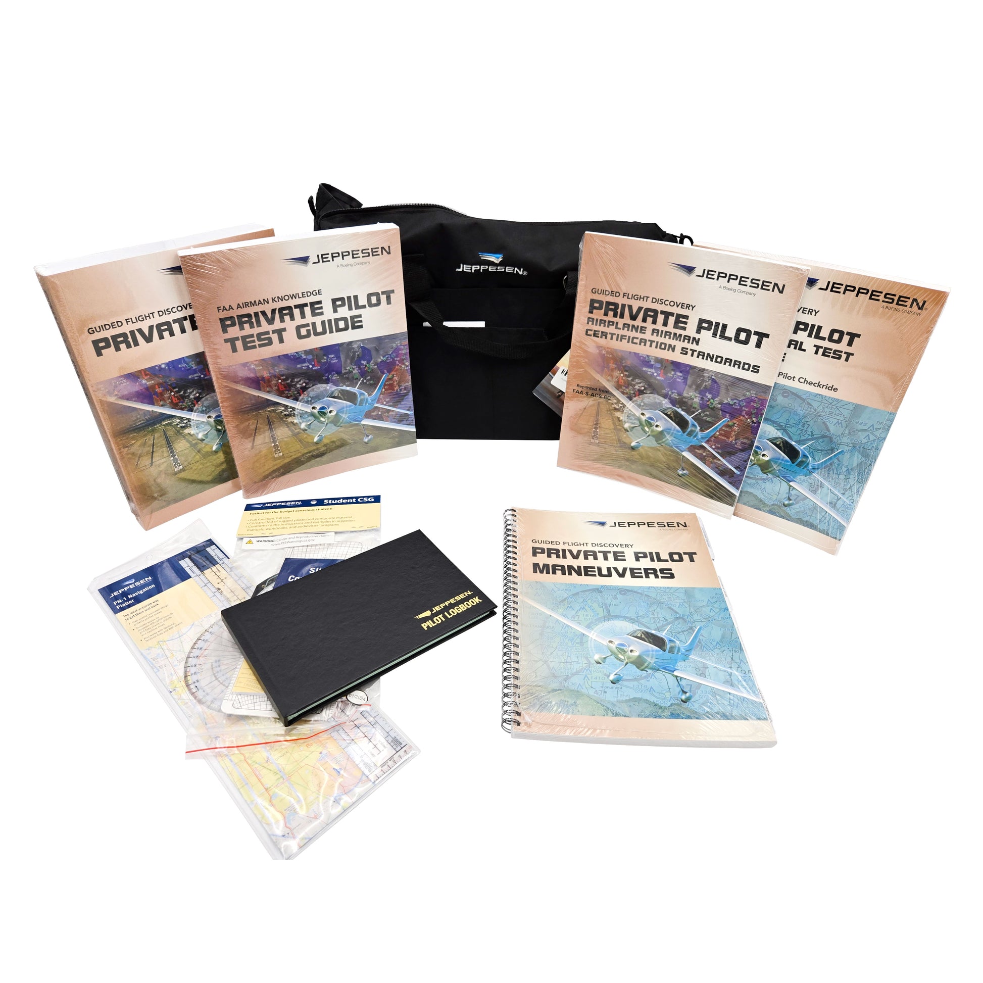 Jeppesen Private Pilot Kit Part 61 – Complete Kit Display with All Materials"