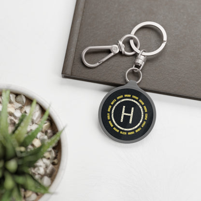 Helipad Keychain Tag – Aviation Keyring for Pilots & Helicopter Fans