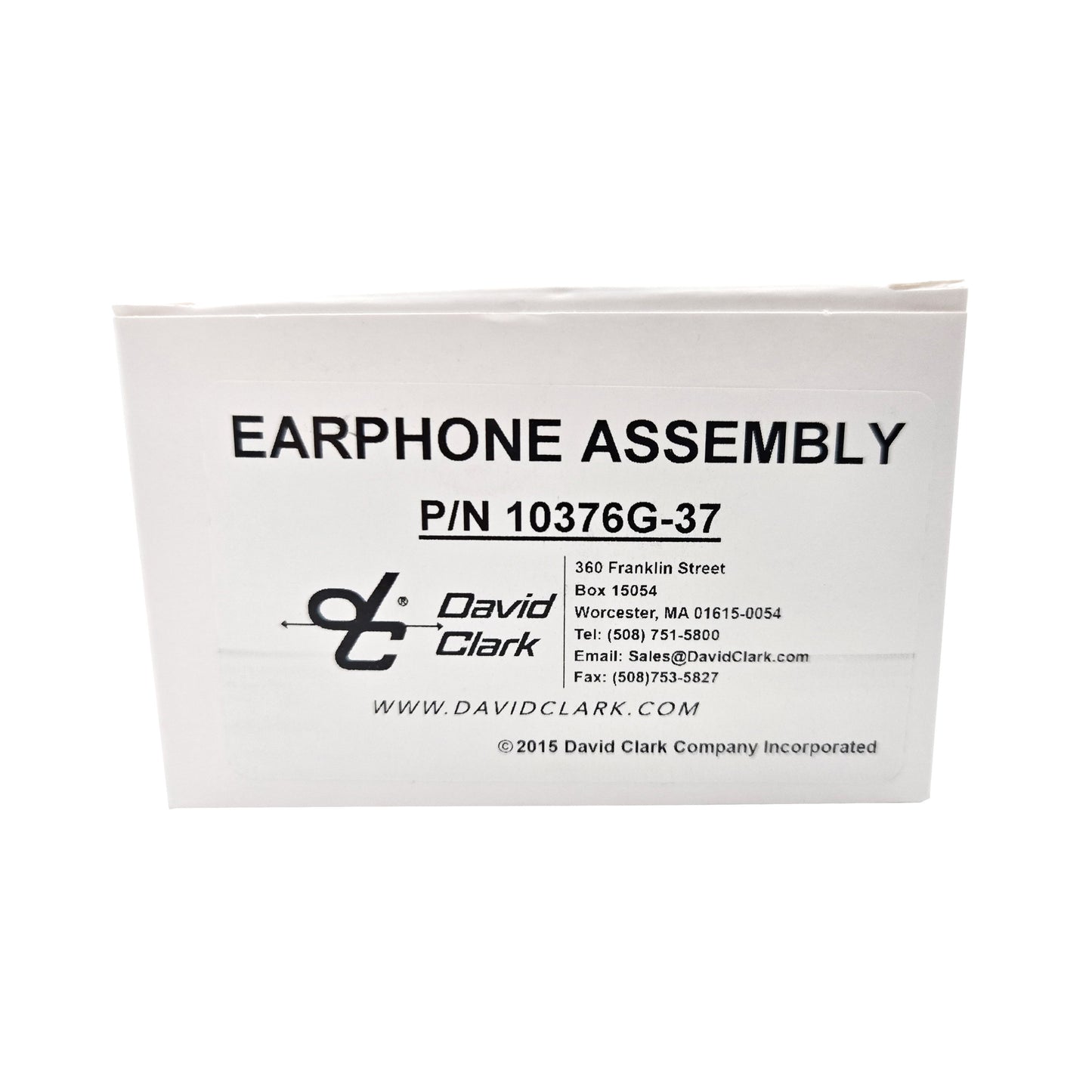 David Clark 8 Ohm Earphone Assembly – Part Number 10376G-37 for Aviation Headsets