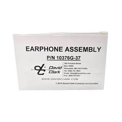 David Clark 8 Ohm Earphone Assembly – Part Number 10376G-37 for Aviation Headsets