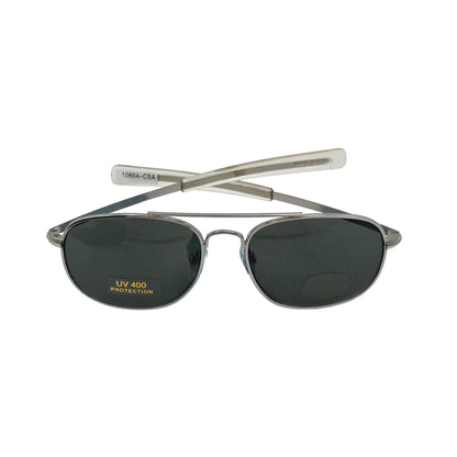 G.I. Type MIL-STD 105 Aviator Sunglasses Chrome-Smoke 52mm - high-quality aviation sunglasses with smoke lenses