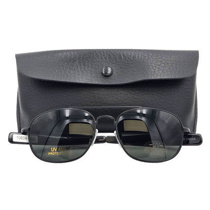 G.I. Type MIL-STD 105 Aviator Sunglasses Black-Smoke 52mm with case - military-style pilot sunglasses with storage case