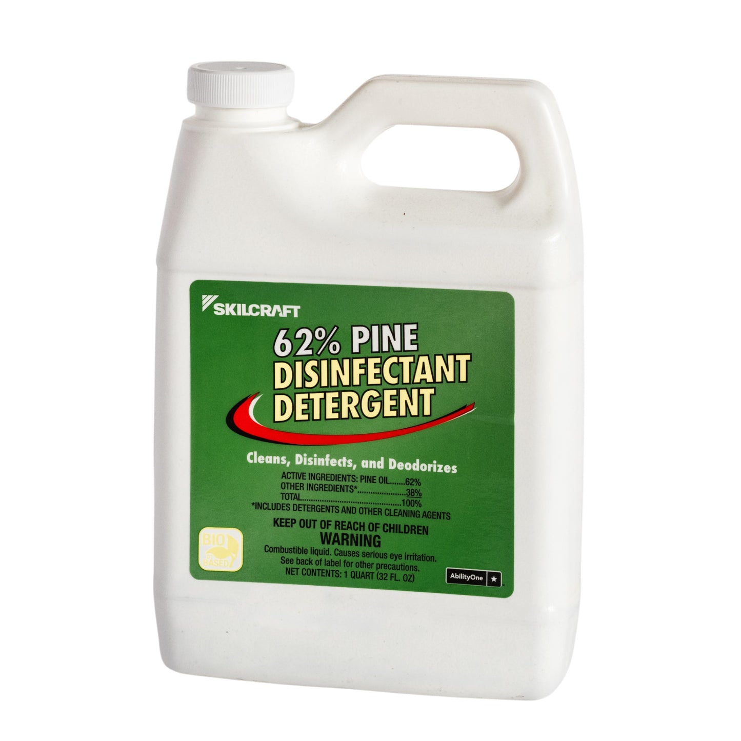 SKILCRAFT® 62% Pine Disinfectant Cleaner – 32oz Bottle Front