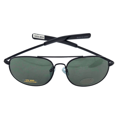 G.I. Type MIL-STD 105 Aviator Sunglasses Black-Smoke 58mm - large-frame black aviators with smoke lenses