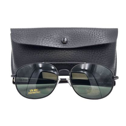G.I. Type MIL-STD 105 Aviator Sunglasses Black-Smoke 58mm with case - military-inspired pilot sunglasses with storage case