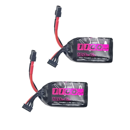 CNHL 1100mAh 22.2V 6S 100C LiPo Batteries – Twin Pack with XT60 Plugs