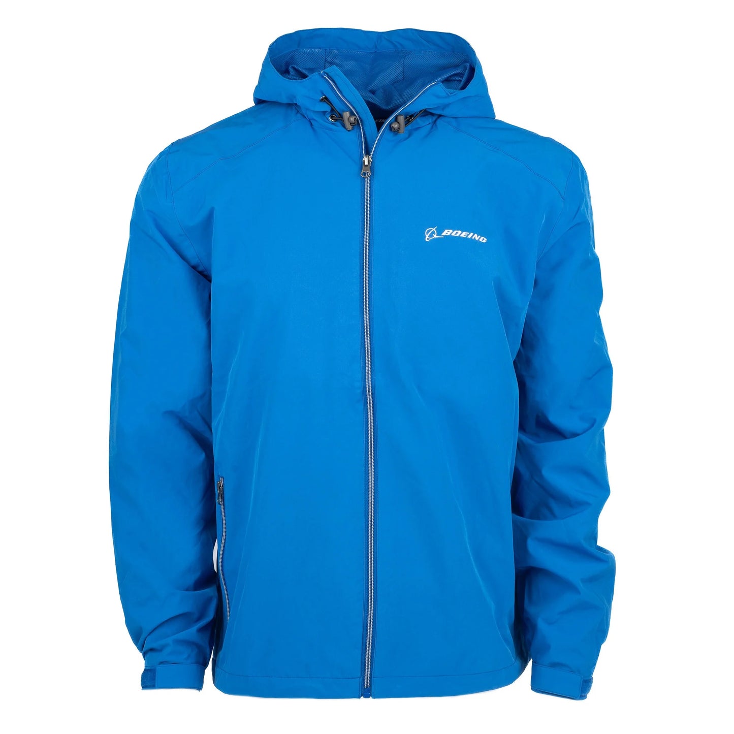 Boeing Newport jacket in royal blue front view with embroidered logo