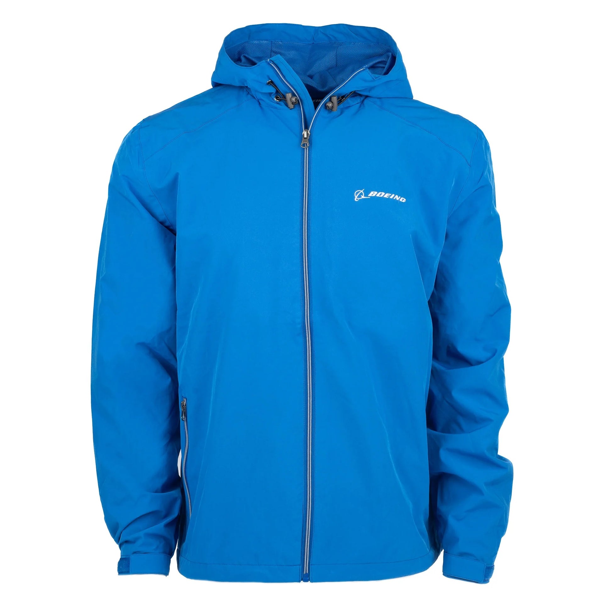 Boeing Newport jacket in royal blue front view with embroidered logo