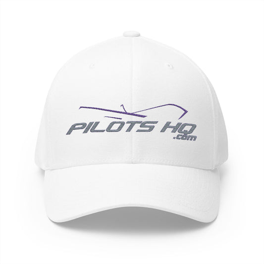 Pilots HQ Structured Cap – Classic Fit, Curved Visor, Embroidered Logo