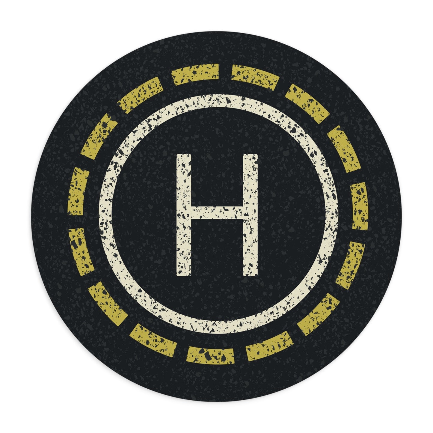 Helipad Mouse Pad – Vintage Helicopter Landing Desk Mat