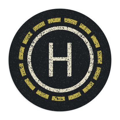 Helipad Mouse Pad – Vintage Helicopter Landing Desk Mat