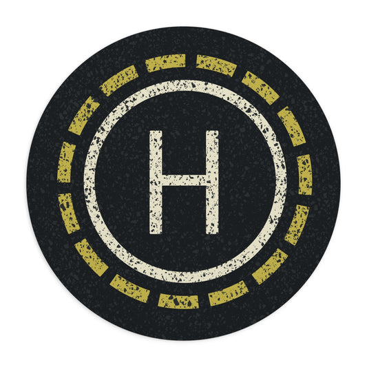 Helipad Mouse Pad – Vintage Helicopter Landing Desk Mat