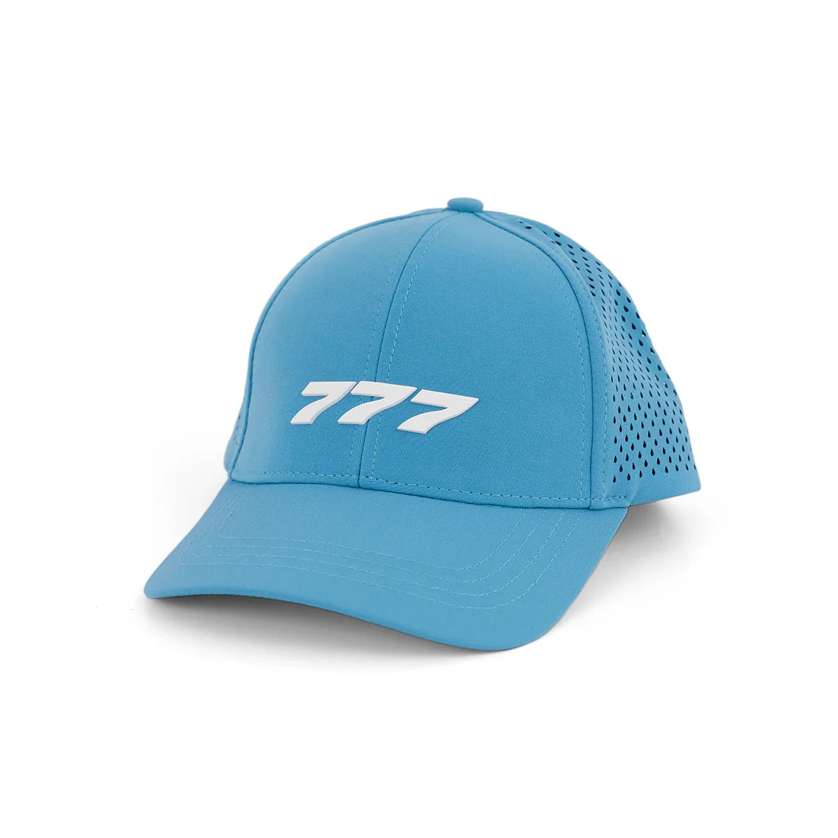 Boeing 777 Series Hat angled front view showing curved brim and perforated sides