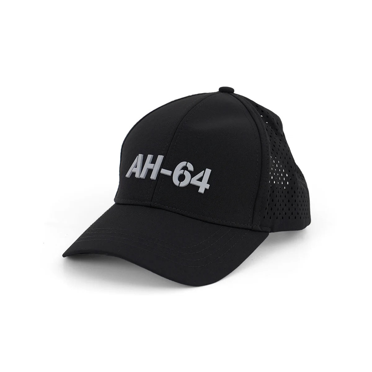 Boeing AH-64 Apache Series Hat angled front view showing curved brim and perforated side panels