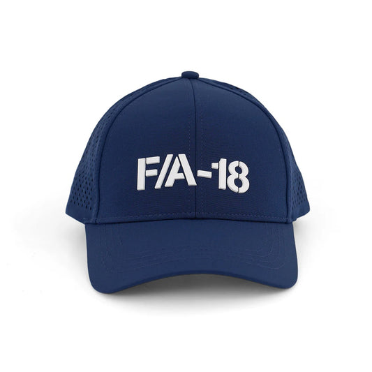 Boeing F/A-18 Super Hornet Series Hat front view navy blue military jet cap
